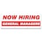 Signmission Now Hiring General Managers Banner Apply Inside Accepting Application Single Sided B-96-30250 - alternate 1
